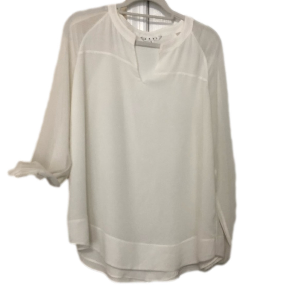 CAbi Allure Blouse Sheer Fully Lined Blouse